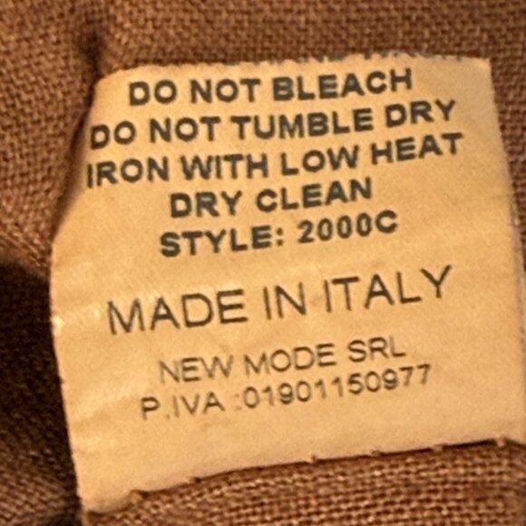 BELLA UMBRA Italy Linen Halter Tank Top Blouse Womens M Brown - Picture 6 of 6